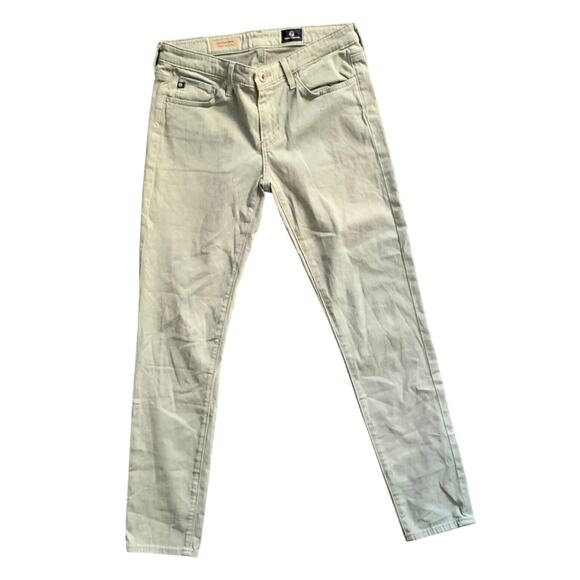AG Adriano Goldschmied Stevie Slim Straight Ankle Jeans Green 28R EUC - Picture 1 of 6